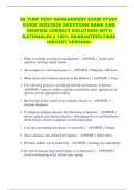 3B TURF PEST MANAGEMENT EXAM STUDY  GUIDE 2025&sol;2026 QUESTIONS BANK AND  VERIFIED CORRECT SOLUTIONS WITH  RATIONALES &vert;&vert; 100&percnt; GUARANTEED PASS  <RECENT VERSION> 