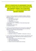 NSG3012 Principles of Assessment for RNs  TEST STUDY GUIDE 2025&sol;2026 QUESTIONS BANK  AND VERIFIED CORRECT SOLUTIONS WITH  RATIONALES &vert;&vert; 100&percnt; GUARANTEED PASS  <RECENT VERSION> 