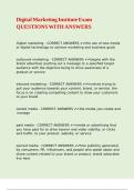 Digital Marketing Institute Exam QUESTIONS WITH ANSWERS