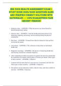 NSG 3009 Health Assessment Exam 1  STUDY GUIDE 2025&sol;2026 QUESTIONS BANK  AND VERIFIED CORRECT SOLUTIONS WITH  RATIONALES &vert;&vert; 100&percnt; GUARANTEED PASS  <RECENT VERSION> 