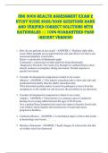 NSG 3009 Health Assessment Exam 2  STUDY GUIDE 2025&sol;2026 QUESTIONS BANK  AND VERIFIED CORRECT SOLUTIONS WITH  RATIONALES &vert;&vert; 100&percnt; GUARANTEED PASS  <RECENT VERSION> 