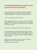 Certified Digital Marketing Certificate Exam QUESTIONS WITH ANSWERS