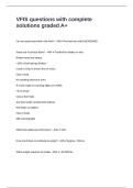 VFIS questions with complete solutions graded A&plus;