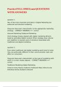 Practice FULL DMI Exam QUESTIONS WITH ANSWERS