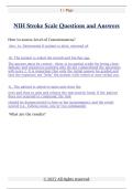 NIH Stroke Scale Questions and Answers