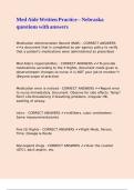 Med Aide Written Practice &ndash; Nebraska questions with answers