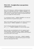 POLS 101 &ndash; Straighterline exam questions with answers