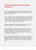 straighterline pols101 final exam questions with answers