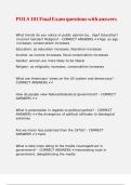 POLS 101 Final Exam questions with answers