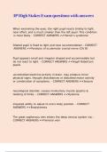 3P High Stakes Exam questions with answers