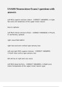USAHS Neuroscience Exam 2 questions with answers