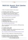 NSGD 3216 - Research - Week 1 Questions  and Answers
