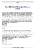 NU 518 Exame 2 Study Questions and  Answers