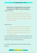 State Farm Independent Auto Exam &vert; Questions & 100&percnt; Correct Answers