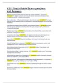 C211 Study Guide Exam questions and Answers