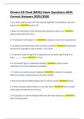 Drivers ED Final &lpar;MVA&rpar; Exam Questions With Correct Answers