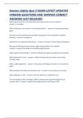 Hunters Safety Quiz 2 EXAM LATEST UPDATED VERSION QUESTIONS AND VERIFIED CORRECT ANSWERS JUST RELEASED