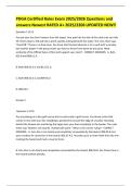 PDGA Certified Rules Exam 2025&sol;2026 Questions and answers Newest RATED A&plus; 2025&sol;2206 UPDATED NEW&excl;&excl;