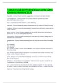 TSIA2&colon; Reading Writing Exam with 100&percnt; Correct Answers 2026
