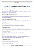 NUR 125 Exam Questions and Answers
