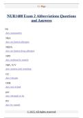 Exam  NUR1400 Questions and Answers