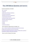 Nurs 100- Final Exam Questions and Answers