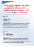 NR 507 Advanced Pathophysiology Midterm Exams &ndash; Chamberlain &ndash; 2025&sol;2026 Study Bundle Package with Verified Questions and 100&percnt; Correct Answers