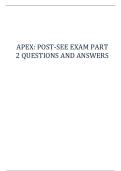 APEX&colon; POST-SEE EXAM PART 2 QUESTIONS AND ANSWERS 