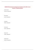 NURS3730 Psychopharmacology Exam Questions with 100&percnt; Correct Answers &vert; Verified Solutions
