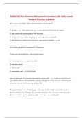 NURS3730&colon; Pain Symptom Management Questions with 100&percnt; Correct Answers &vert; Verified Solutions