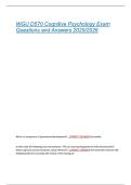 WGU D570 Cognitive Psychology Exam Questions and Answers 2025&sol;2026