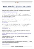 NUSC 464 Exam 1 Questions and Answers 