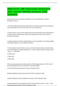 2025 ALHT 109 Final Exam Questions with Correct Verified Answers 2025 Updated&period;