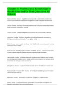 Chapter 4&colon; Professional Knowledge in Health Informatics Test Questions All Solved&period;