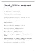 Thoracic – TCAR Exam Questions and Answers