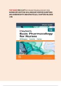 Test Bank For Clayton&rsquo;s Basic Pharmacology for Nurses 19th Edition&vert; Verified 2024 Update Chapter 1-Chapter48&vert;Complete Questions and Answers With Rationale&period;