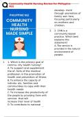 Community Health Nursing Review for Philippine NLE
