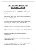 DIAMOND & DIAMOND GRADING EXAM QUESTIONS AND ANSWERS 2025
