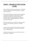 EMSIC &ndash; MICHIGAN TEST STUDY GUIDE QUESTIONS AND ANSWERS 2025