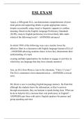 ESL EXAM QUESTIONS AND ANSWERS 2025