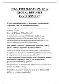WGU D080 MANAGING IN A GLOBAL BUSINESS ENVIRONMENT QUESTIONS AND ANSWERS 2025