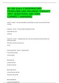 NU 300 Exam 3 RESPIRATORY PROBLEMS AND INFUSION THERAPY TEST QUESTIONS AND 100&percnt; CORRECT ANSWERS&period;