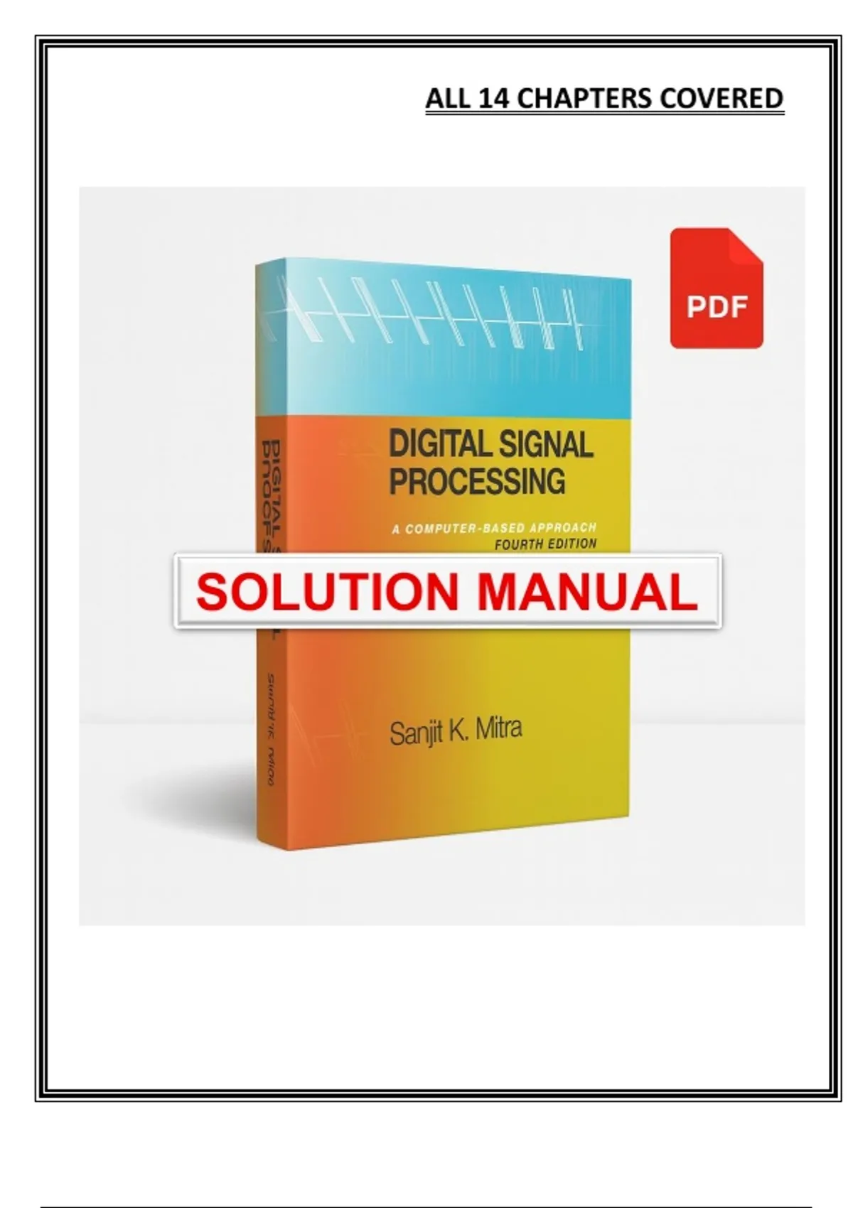 Solutions Manual – Digital Signal Processing 4th Edition by Sanjit K ...