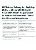 HIPAA and Privacy Act Training &lpar;1&period;5 hrs&rpar; &lpar;DHA-US001&rpar;  Fulfill Your DHA-US001 Requirement in Just 90 Minutes with Official Certificate of Completion