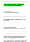 CMN 420 Latest Exam Questions All Answered Correct 2025 Updated&period;