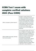 CCRN Test 1 exam with complete verified solutions 2025 &lpar;Pass CCRN&rpar;