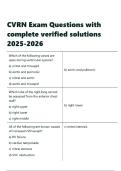 CVRN Exam Questions with complete verified solutions 2025-2026