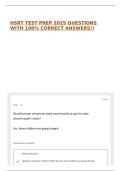 HSRT TEST PREP 2025 QUESTIONS WITH 100&percnt; CORRECT ANSWERS&excl;&excl;
