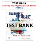 Anatomy & Physiology 11th Edition &vert; Patton Test Bank