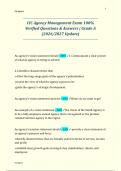 CIC Agency Management Exam 100&percnt;  Verified Questions & Answers &vert; Grade A  &lpar;2026&sol;2027 Update&rpar;  